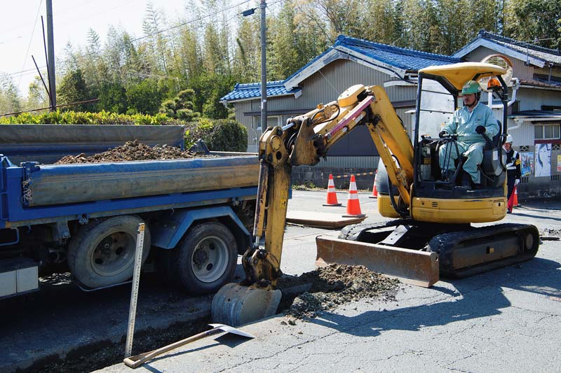 道路の掘削