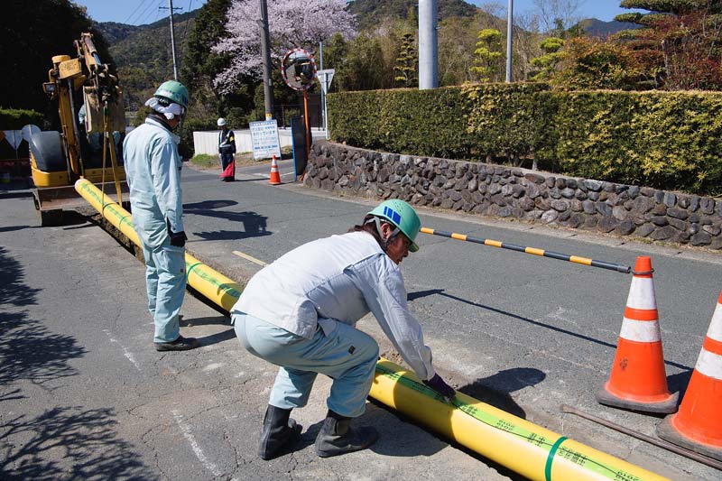 ガス管の敷設